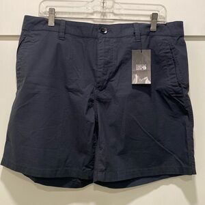 Mountain Hardwear Gray/Black J Tree Flat Front Shorts - ripstop